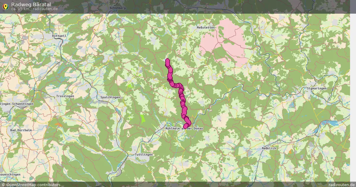Radweg Bäratal – Fernradroute auf Rad-Routen.de