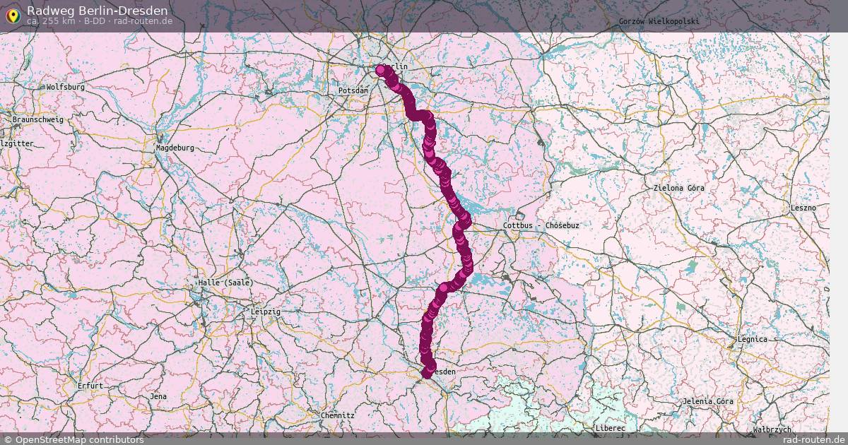 Radweg Berlin-Dresden (B-DD) – Fernradroute auf Rad-Routen.de