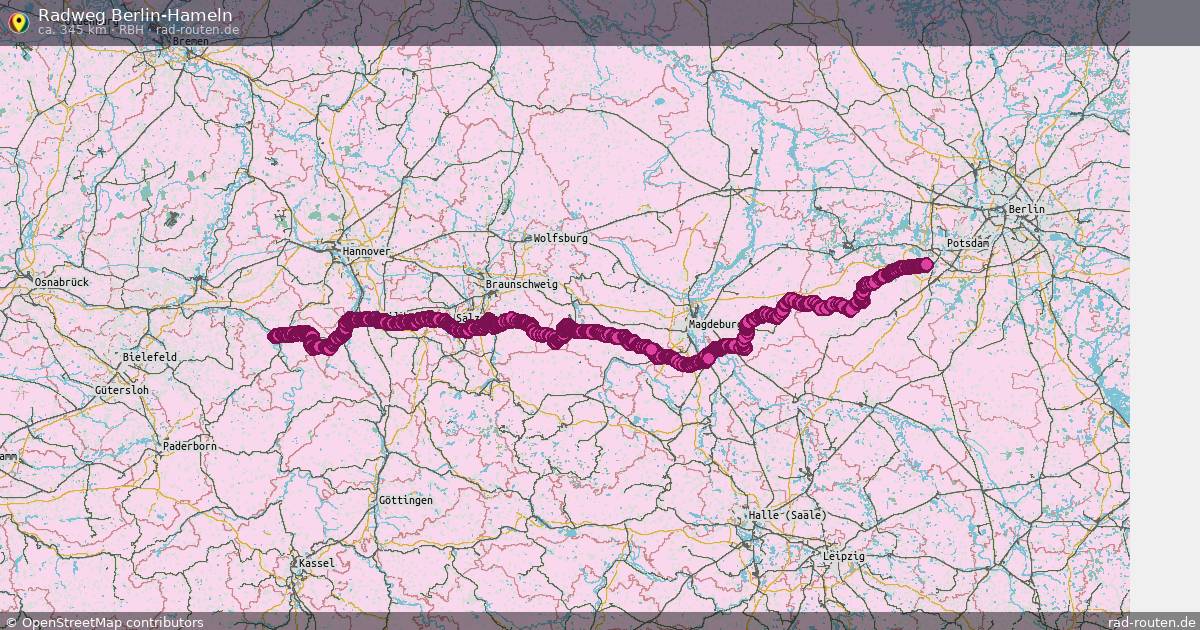 Radweg Berlin-Hameln (RBH) – Fernradroute auf Rad-Routen.de