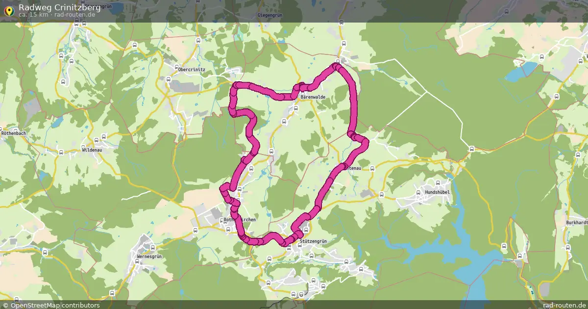 Radweg Crinitzberg – Fernradroute auf Rad-Routen.de