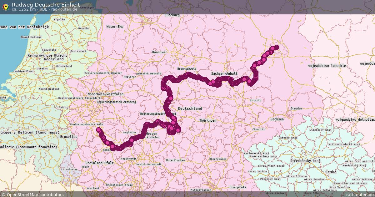 Radweg Deutsche Einheit (RDE) – Fernradroute auf Rad-Routen.de