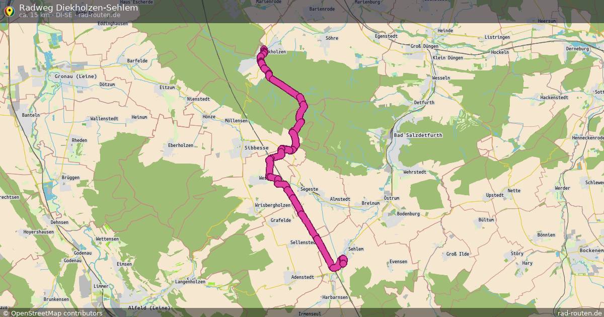 Radweg Diekholzen-Sehlem (Di-Se) – Fernradroute auf Rad-Routen.de