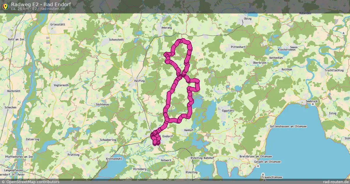 Radweg E2 - Bad Endorf (E2) – Fernradroute auf Rad-Routen.de