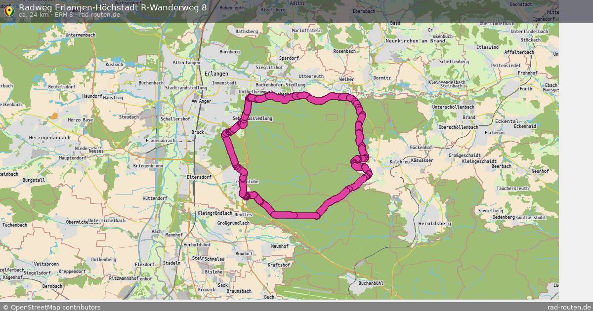 Radweg Erlangen-Höchstadt R-Wanderweg 8 (ERH 8) – Fernradroute auf Rad-Routen.de