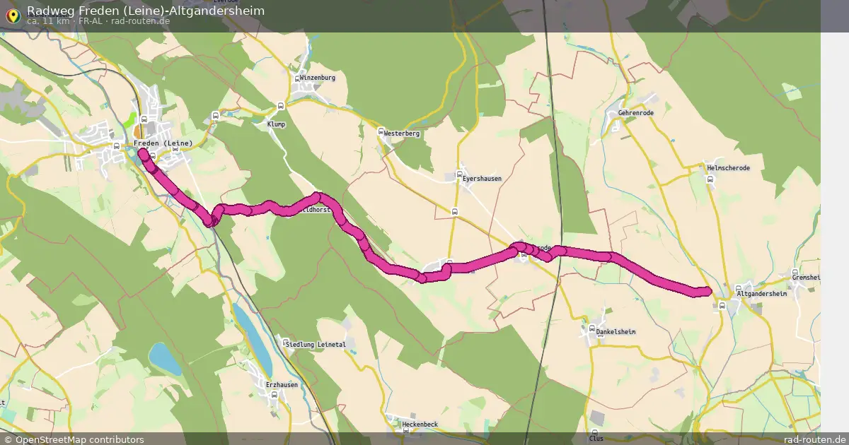 Radweg Freden (Leine)-Altgandersheim (Fr-Al) – Fernradroute auf Rad-Routen.de