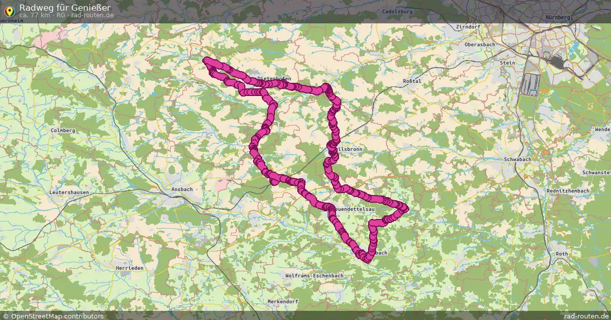 Radweg für Genießer (RG) – Fernradroute auf Rad-Routen.de