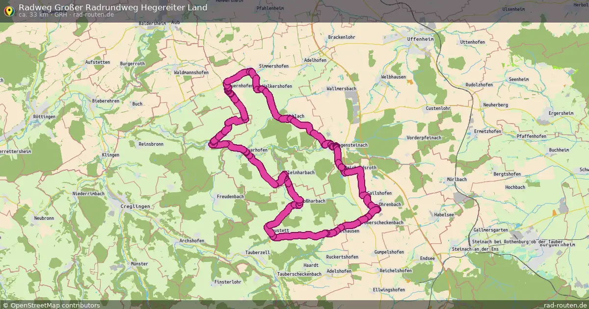 Radweg Großer Radrundweg Hegereiter Land (GRH) – Fernradroute auf Rad-Routen.de