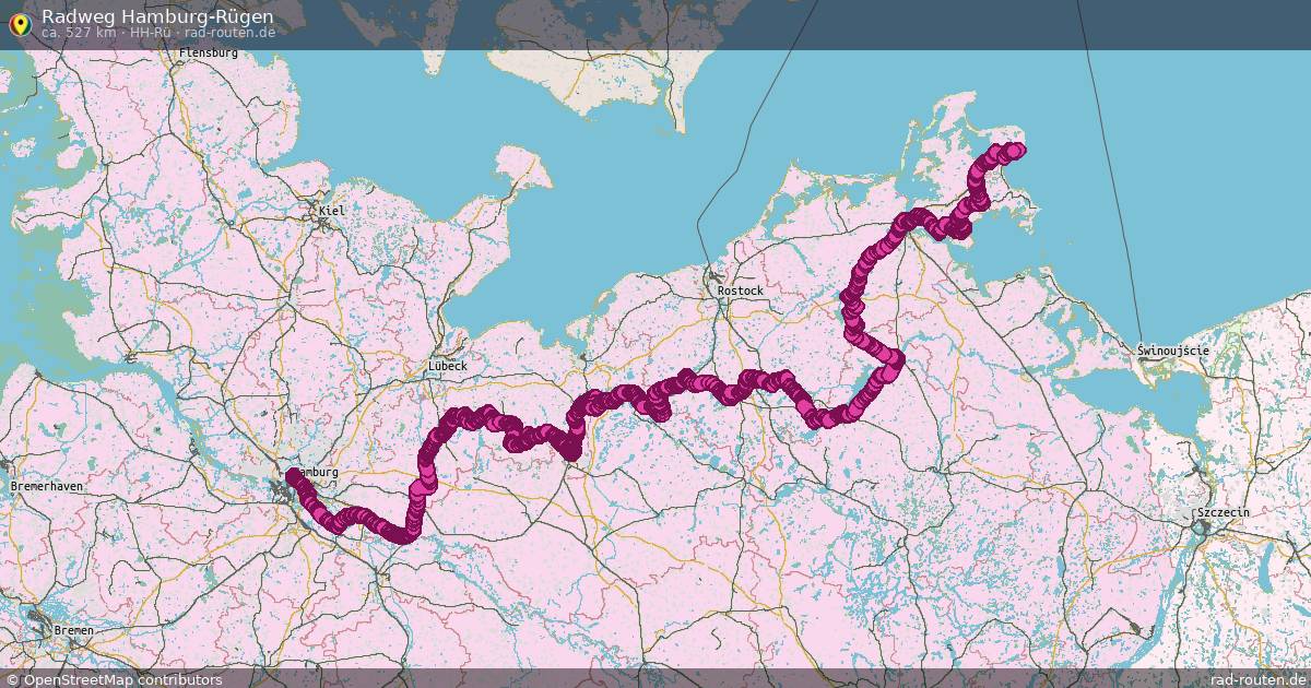 Radweg Hamburg-Rügen (HH-Rü) – Fernradroute auf Rad-Routen.de