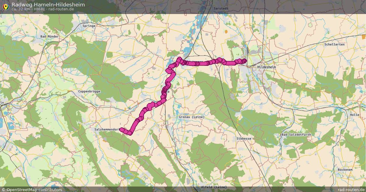Radweg Hameln-Hildesheim (HM-HI) – Fernradroute auf Rad-Routen.de