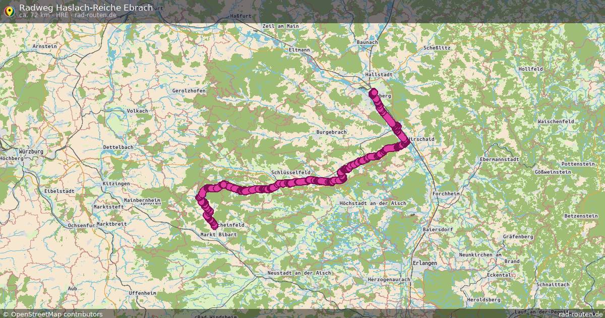 Radweg Haslach-Reiche Ebrach (HRE) – Fernradroute auf Rad-Routen.de