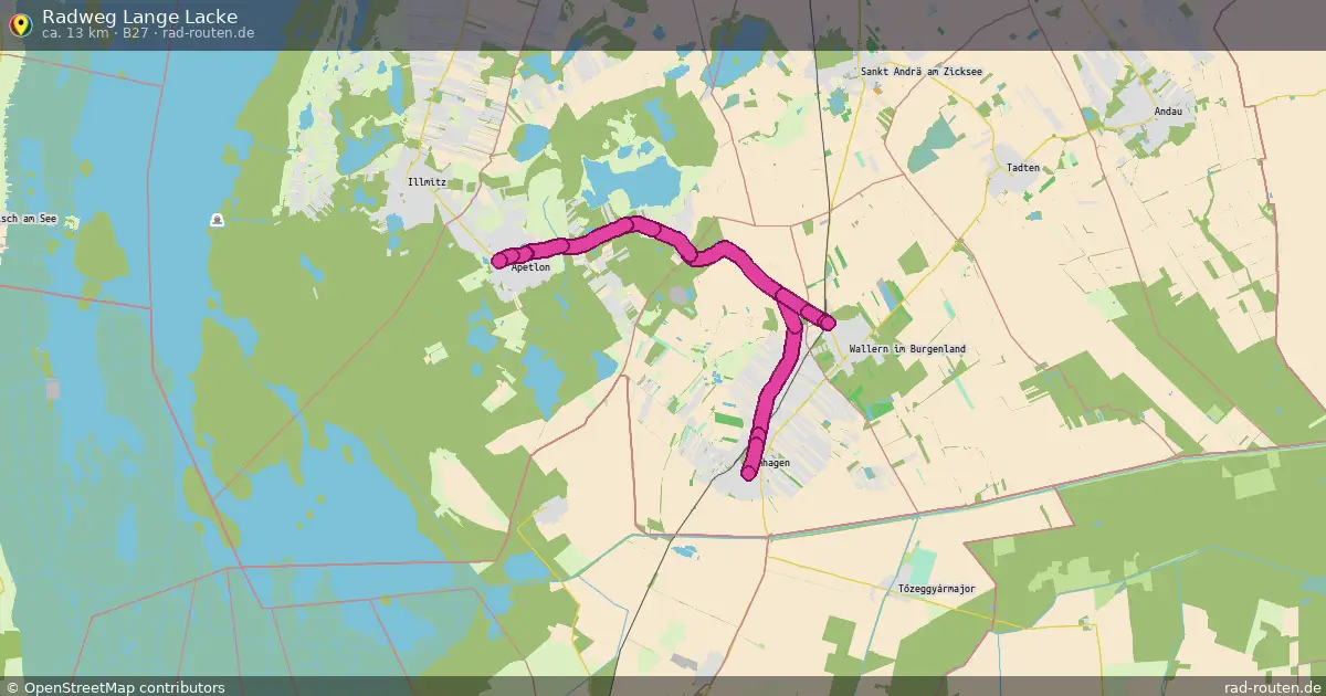 Radweg Lange Lacke (B27) – Fernradroute auf Rad-Routen.de