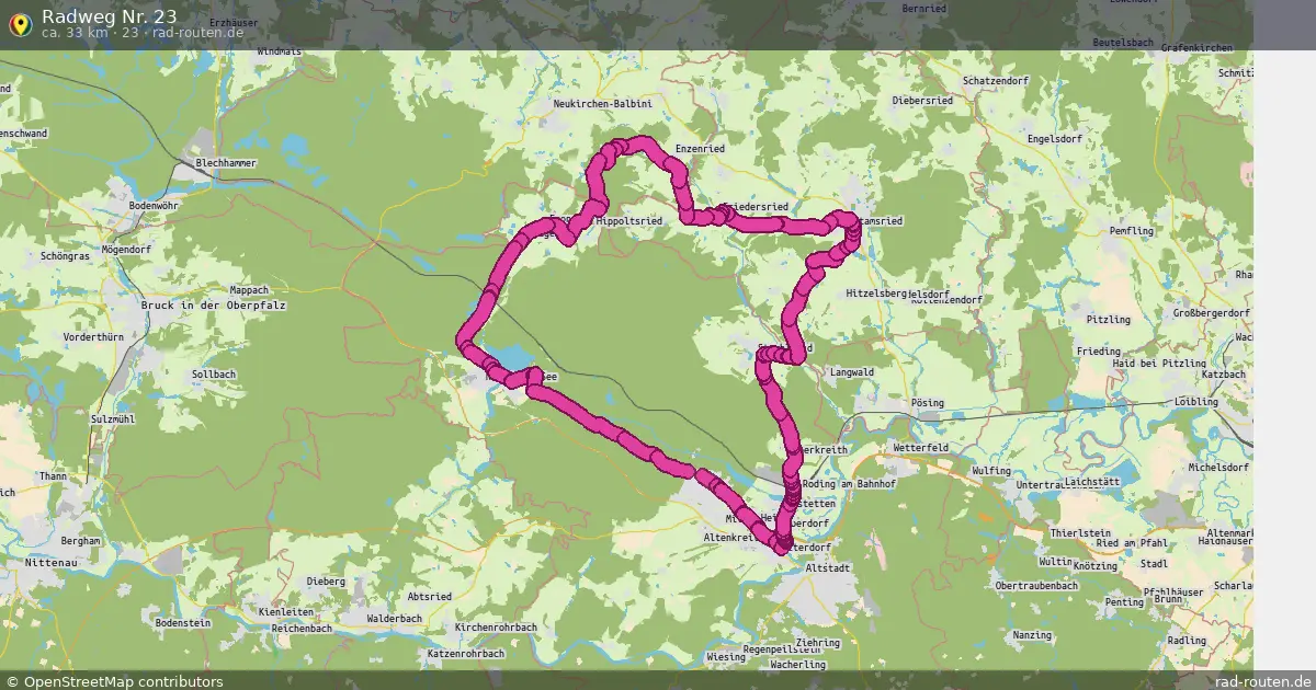 Radweg Nr. 23 (23) – Fernradroute auf Rad-Routen.de