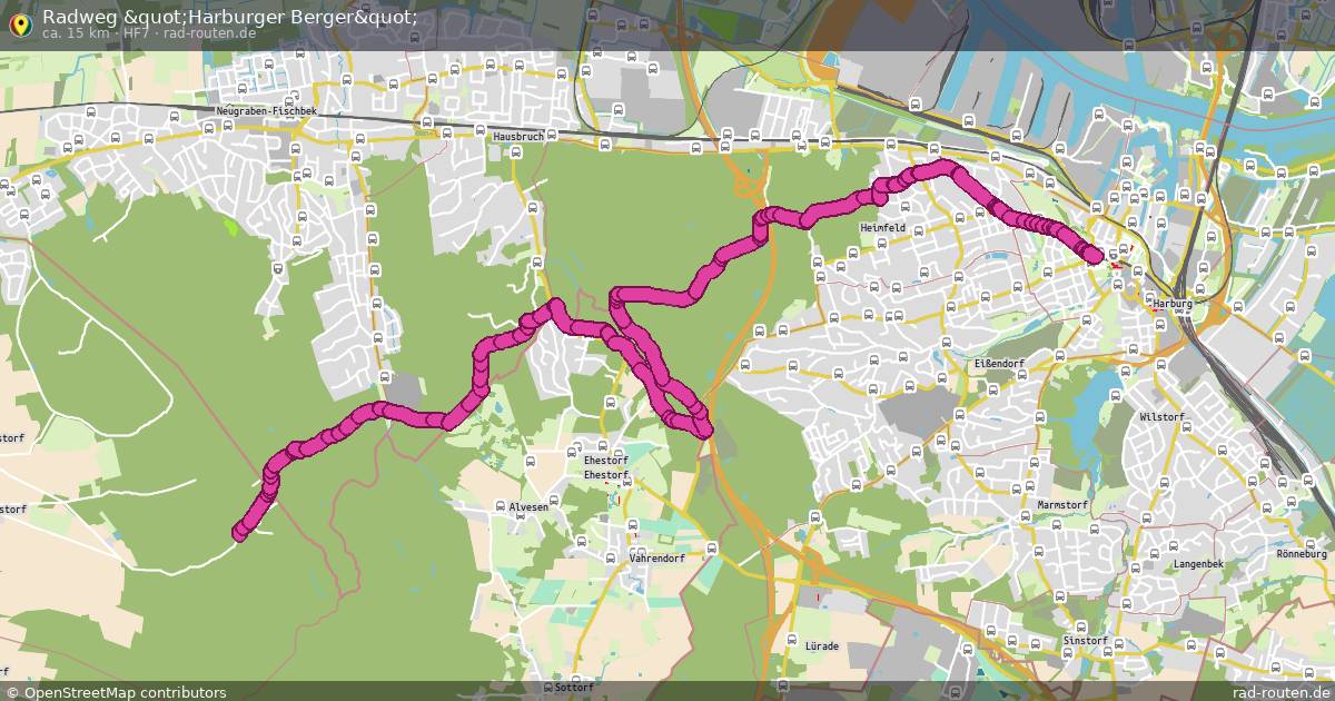Radweg "Harburger Berger" (HF7) – Fernradroute auf Rad-Routen.de