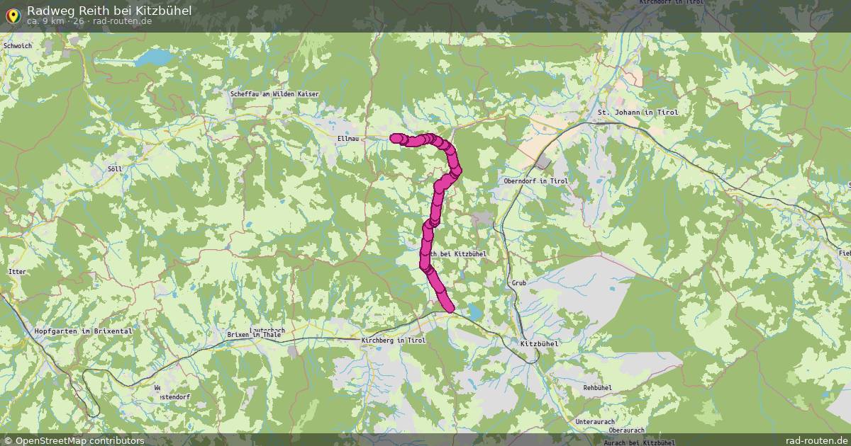 Radweg Reith bei Kitzbühel (26) – Fernradroute auf Rad-Routen.de