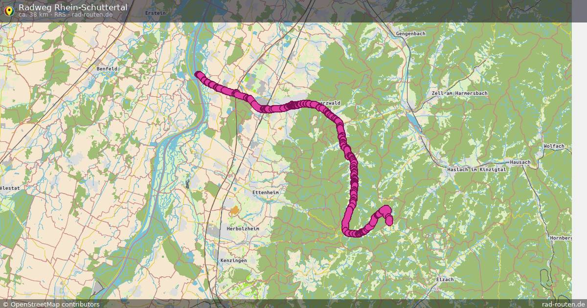Radweg Rhein-Schuttertal (RRS) – Fernradroute auf Rad-Routen.de