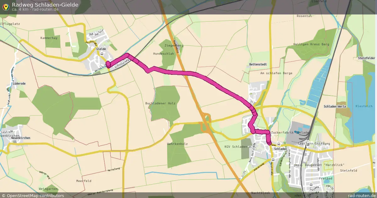 Radweg Schladen-Gielde – Fernradroute auf Rad-Routen.de