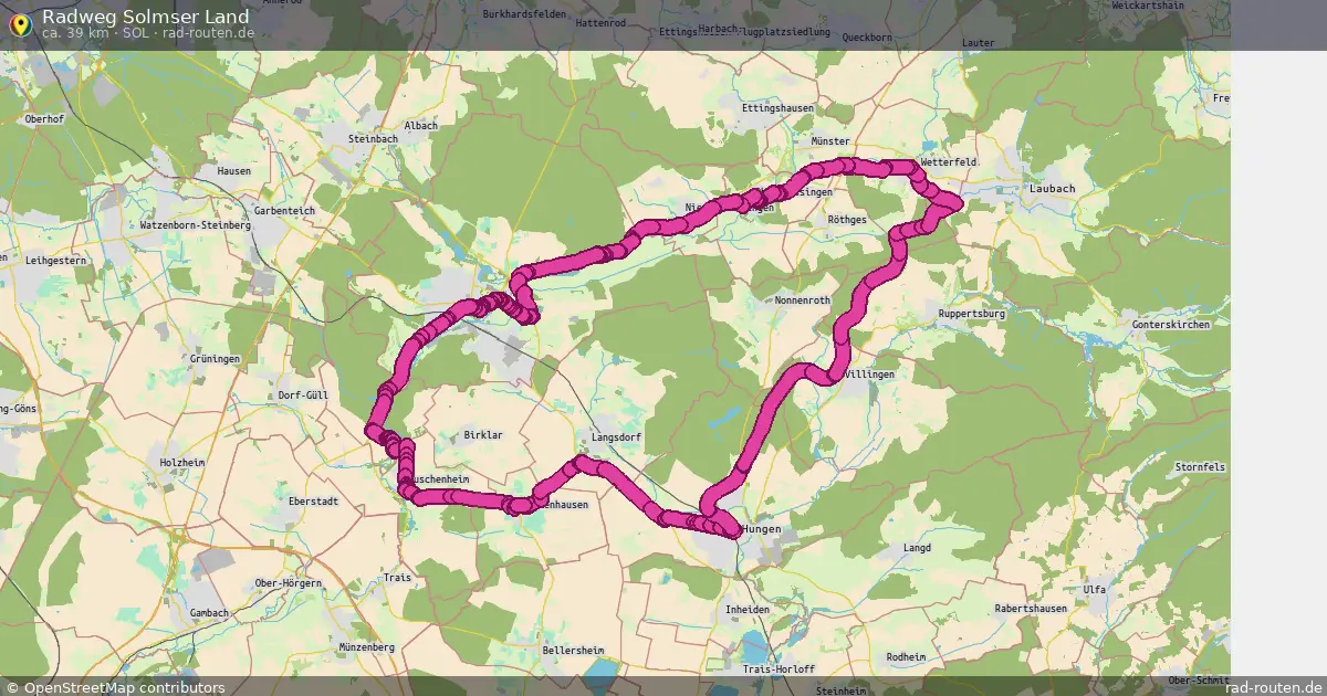 Radweg Solmser Land (Sol) – Fernradroute auf Rad-Routen.de