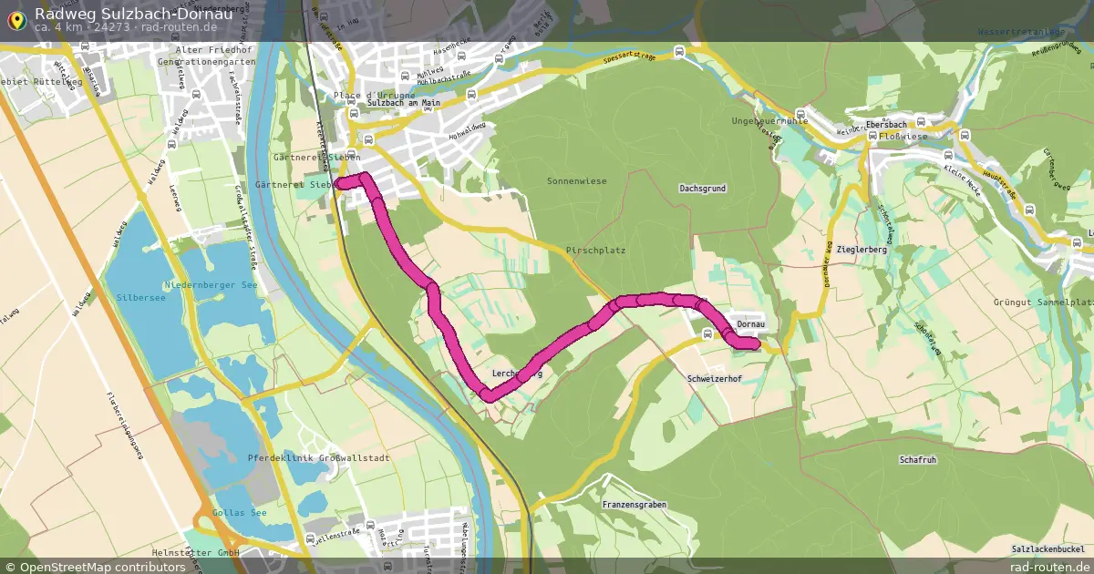 Radweg Sulzbach-Dornau (24273) – Fernradroute auf Rad-Routen.de