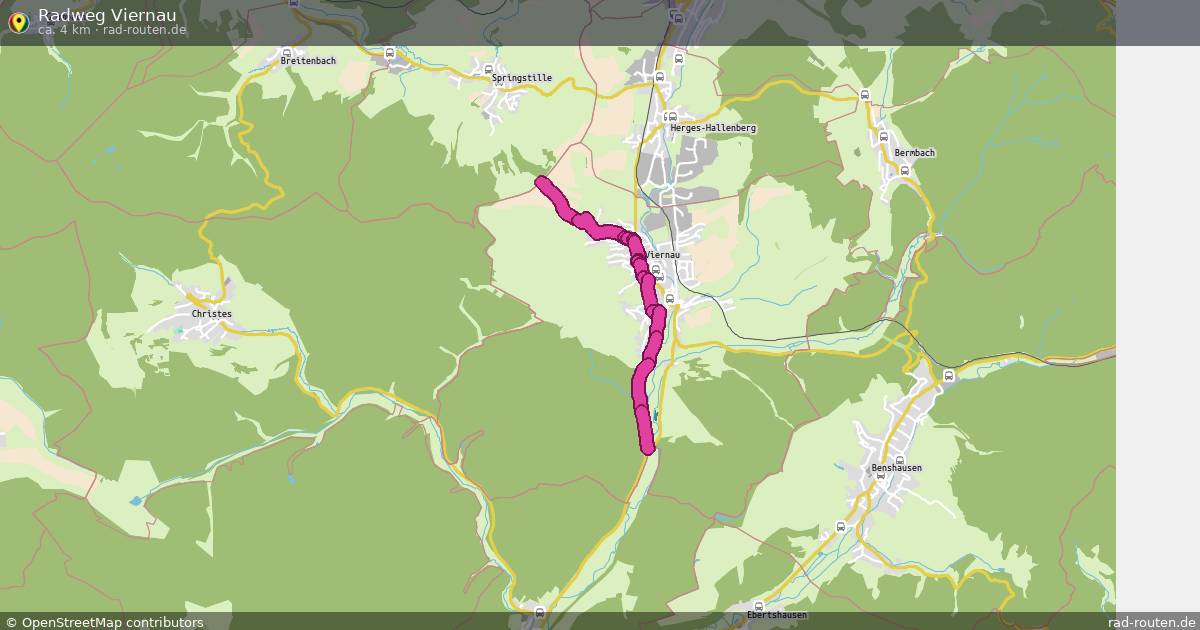 Radweg Viernau – Fernradroute auf Rad-Routen.de