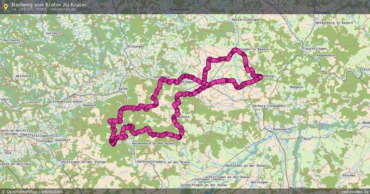 Radweg von Krater zu Krater (KrKr) – Fernradroute auf Rad-Routen.de