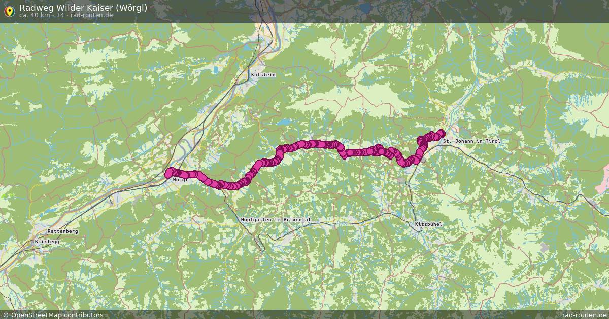 Radweg Wilder Kaiser (Wörgl) (14) – Fernradroute auf Rad-Routen.de