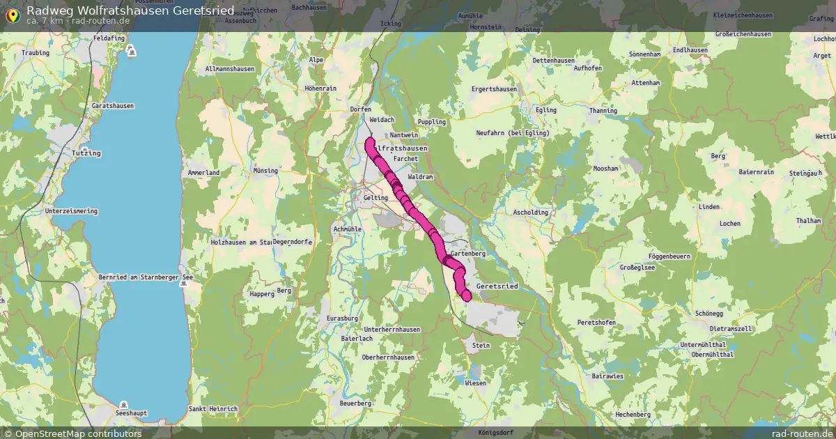 Radweg Wolfratshausen Geretsried – von Wolfratshausen nach Geretsried – Fernradroute, ca. 7 km auf Rad-Routen.de