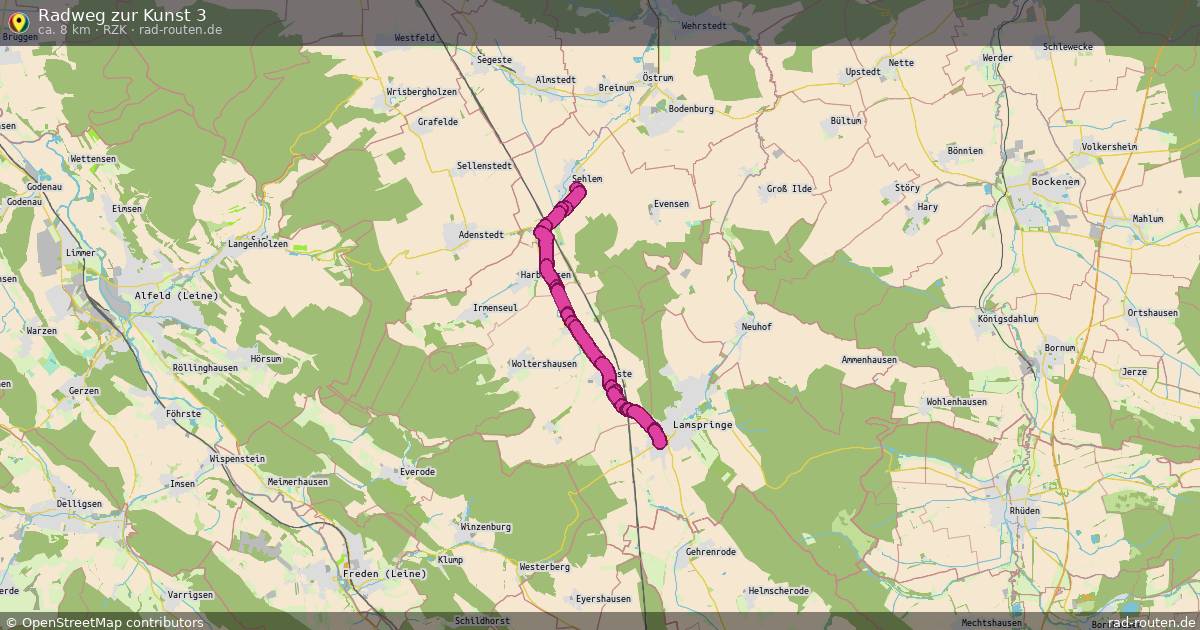Radweg zur Kunst 3 (RZK) – Fernradroute auf Rad-Routen.de