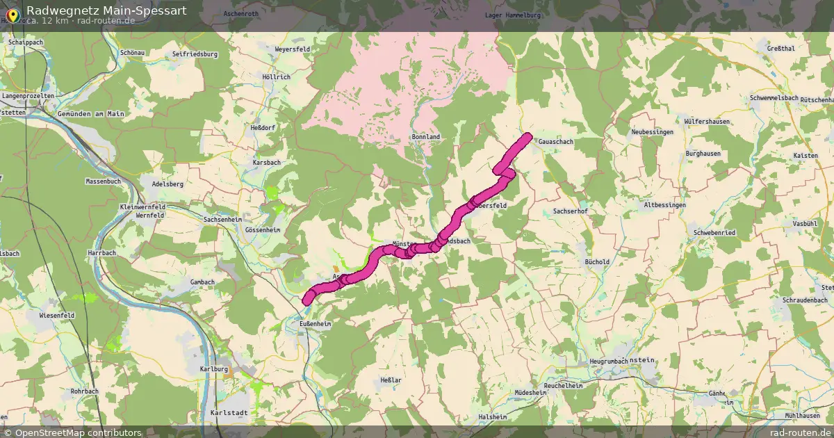 Radwegnetz Main-Spessart – Fernradroute auf Rad-Routen.de
