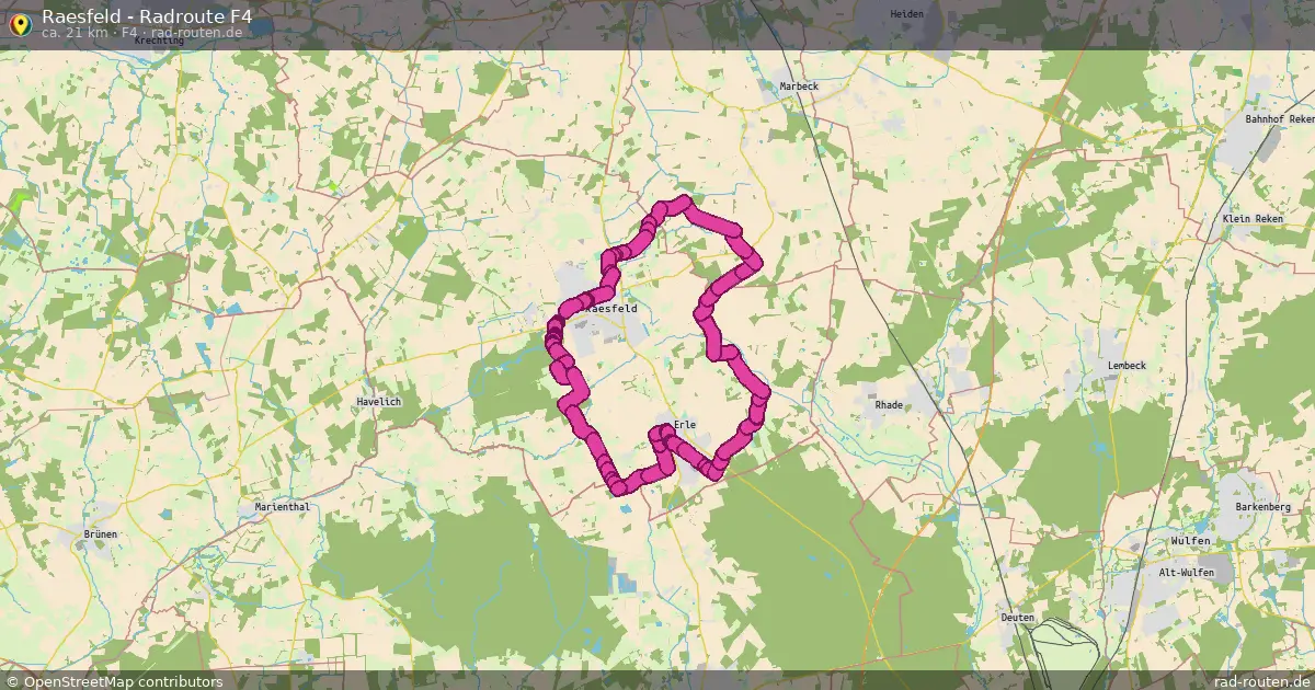 Raesfeld - Radroute F4 (F4) – Fernradroute auf Rad-Routen.de