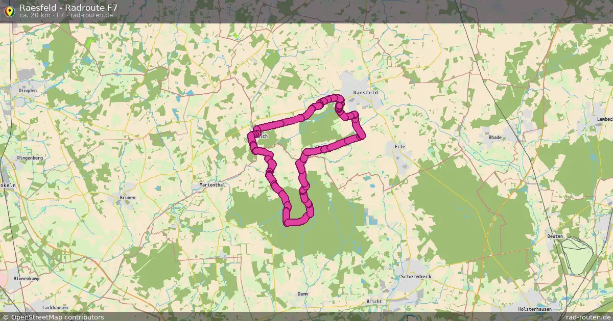 Raesfeld - Radroute F7 (F7) – Fernradroute auf Rad-Routen.de