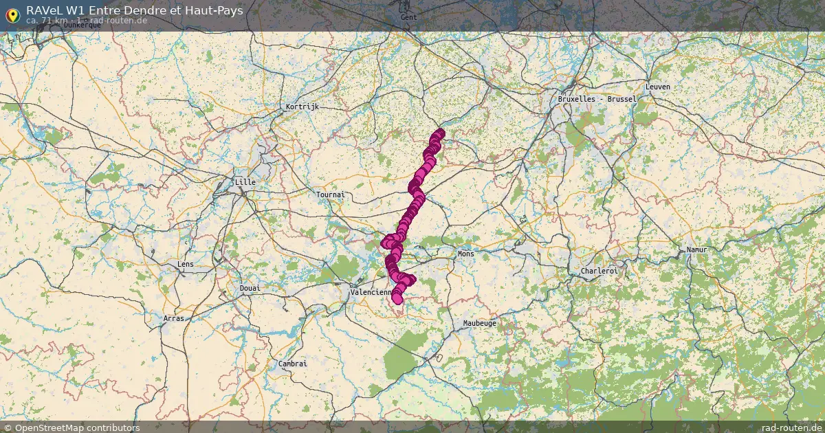 RAVeL W1 Entre Dendre et Haut-Pays (1) – Fernradroute auf Rad-Routen.de