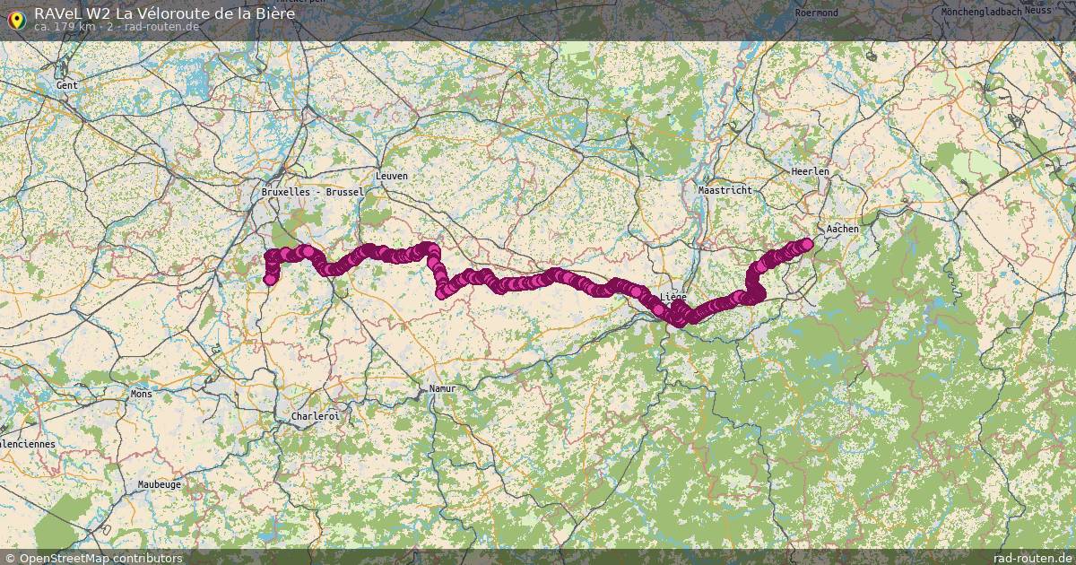 RAVeL W2 La Véloroute de la Bière (2) – Fernradroute auf Rad-Routen.de