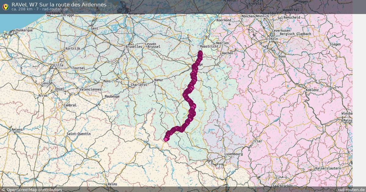 RAVeL W7 Sur la route des Ardennes (7) – Fernradroute auf Rad-Routen.de