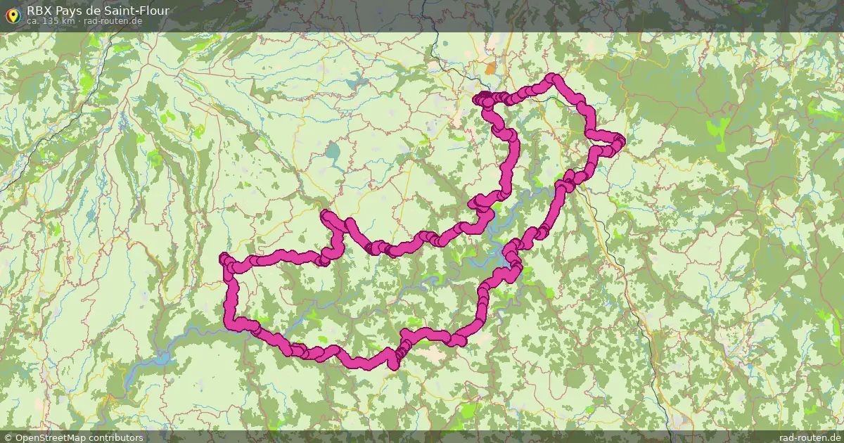 RBX Pays de Saint-Flour – Fernradroute auf Rad-Routen.de