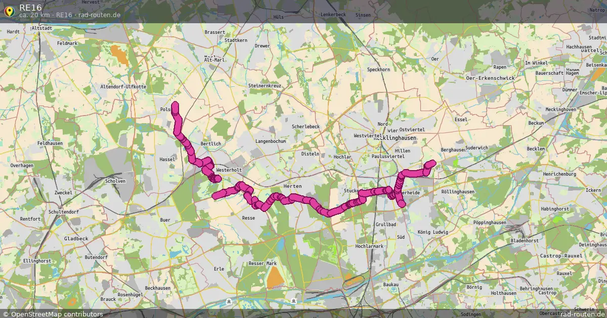 RE16 (RE16) – Fernradroute auf Rad-Routen.de