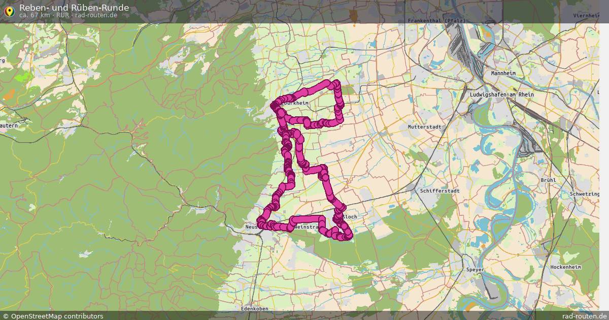 Reben- und Rüben-Runde (RuR) – Fernradroute auf Rad-Routen.de