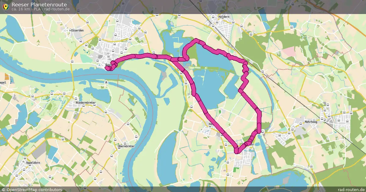 Reeser Planetenroute (Pla) – Fernradroute auf Rad-Routen.de