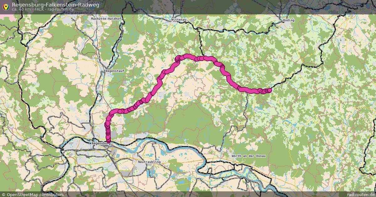 Regensburg-Falkenstein-Radweg (Falk) – Fernradroute auf Rad-Routen.de