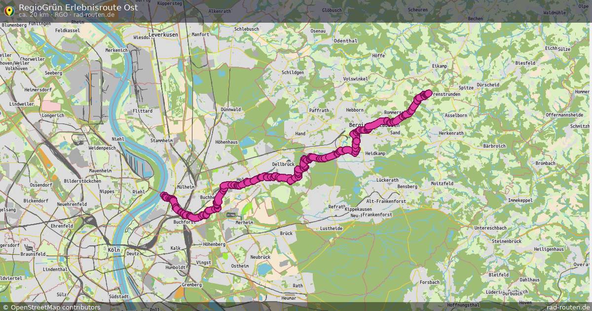 RegioGrün Erlebnisroute Ost (RGO) – Fernradroute auf Rad-Routen.de