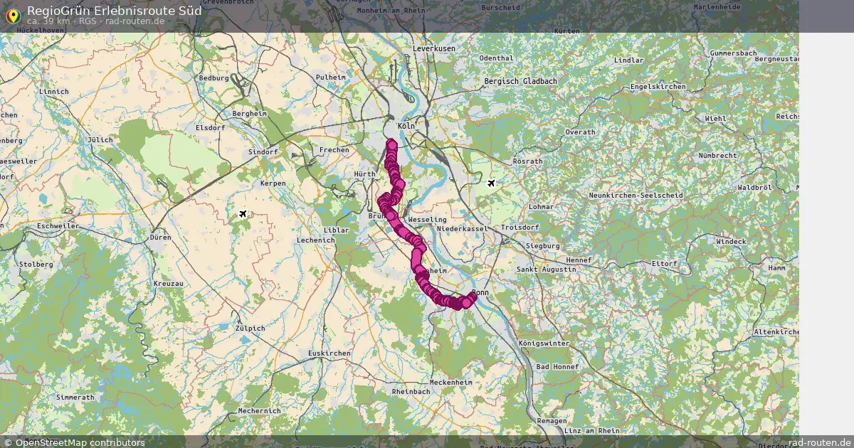 RegioGrün Erlebnisroute Süd (RGS) – Fernradroute auf Rad-Routen.de