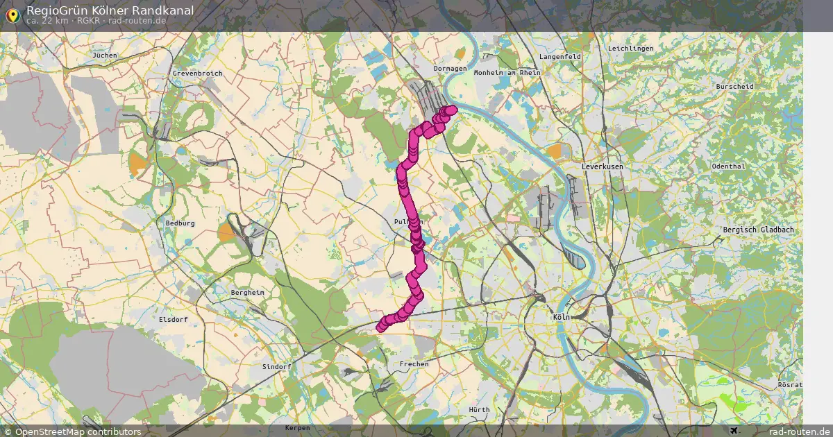 RegioGrün Kölner Randkanal (RGKR) – Fernradroute auf Rad-Routen.de