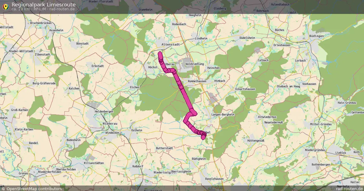 Regionalpark Limesroute (RP-Lim) – Fernradroute auf Rad-Routen.de