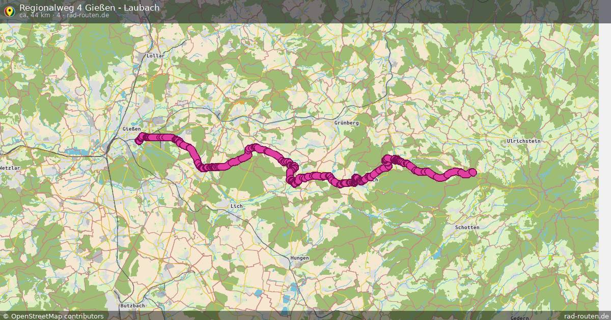 Regionalweg 4 Gießen - Laubach (4) – Fernradroute auf Rad-Routen.de