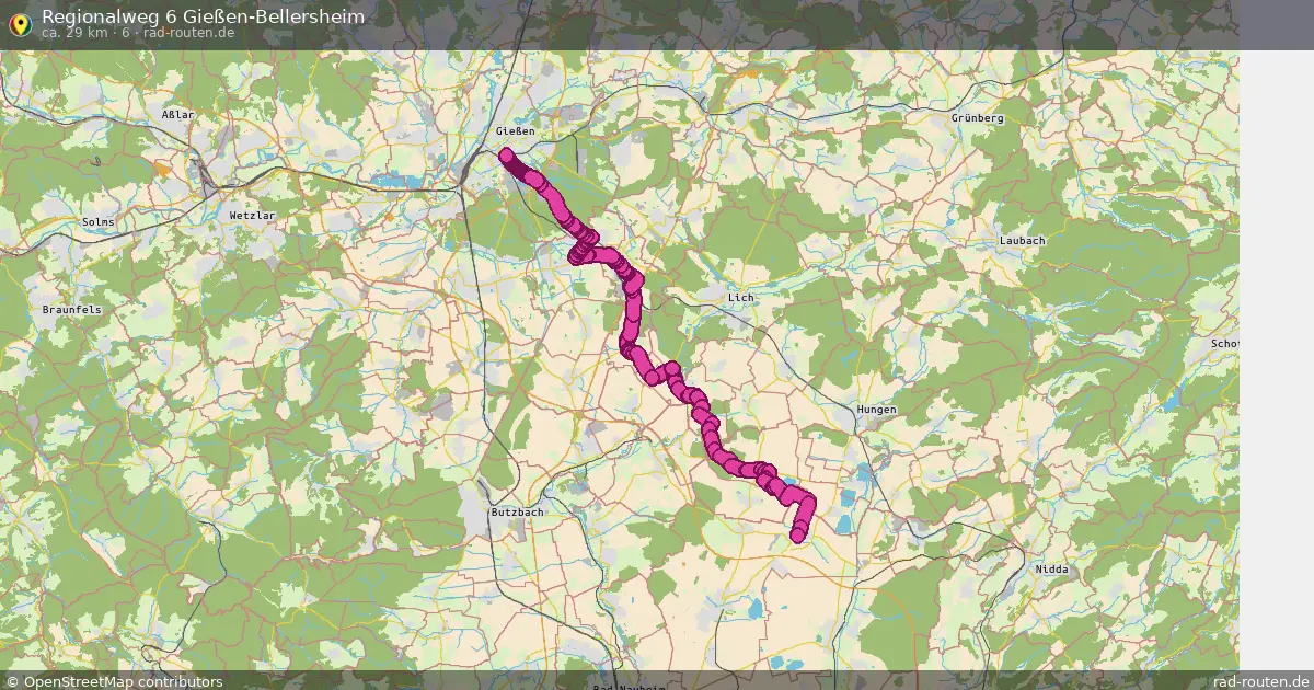 Regionalweg 6 Gießen-Bellersheim (6) – Fernradroute auf Rad-Routen.de