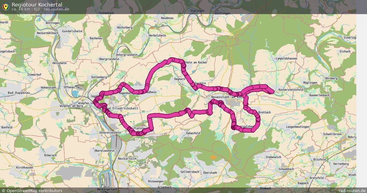 Regiotour Kochertal (KJ2) – Fernradroute auf Rad-Routen.de