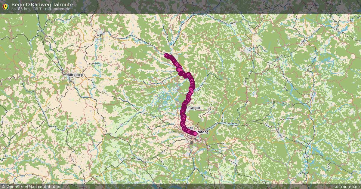 RegnitzRadweg Talroute (RR T) – Fernradroute auf Rad-Routen.de
