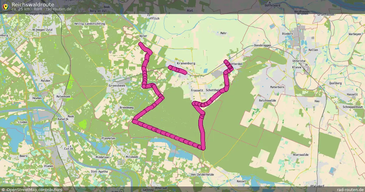 Reichswaldroute (RWR) – Fernradroute auf Rad-Routen.de