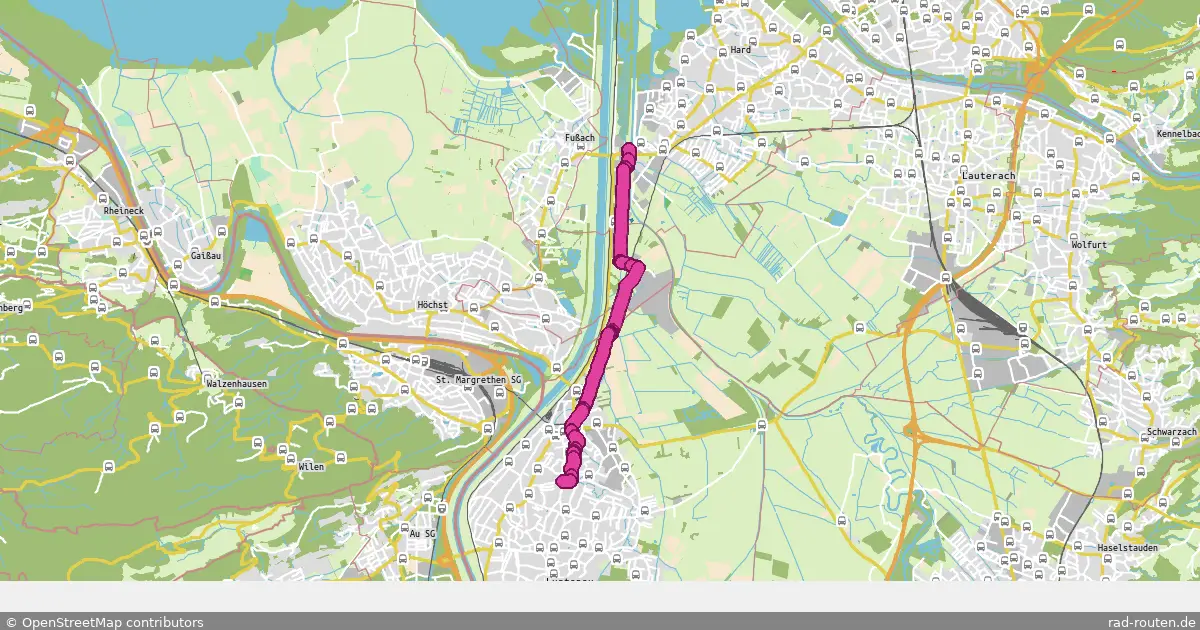 Radroute Hard – Lustenau – Fernradroute auf Rad-Routen.de