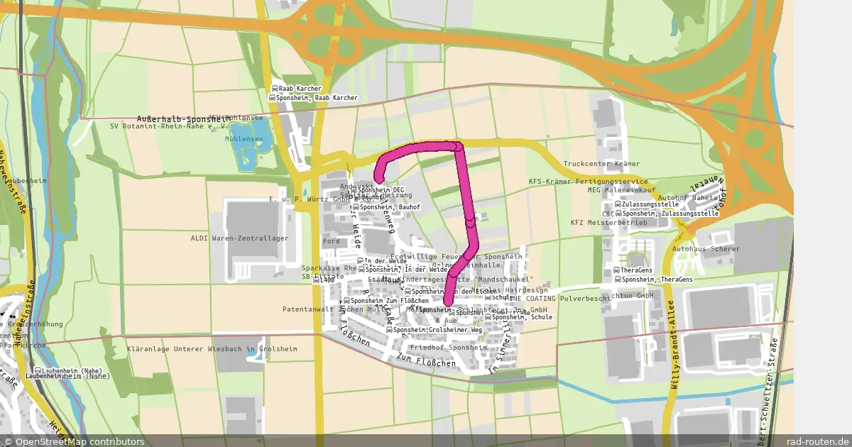 Radroute Sponshrim – Dietersheim – Fernradroute auf Rad-Routen.de
