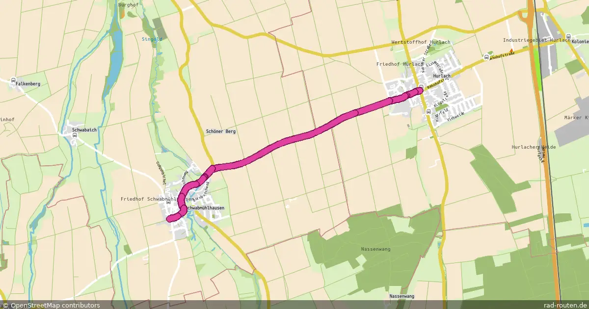 Radroute Schwabmühlhausen – Hurlach – Fernradroute auf Rad-Routen.de